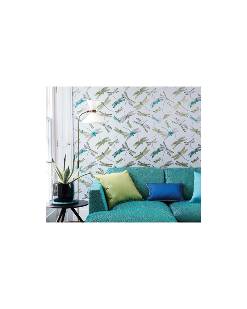 Papier peint W6650-02-dragonfly dance - MATTHEW WILLIAMSON