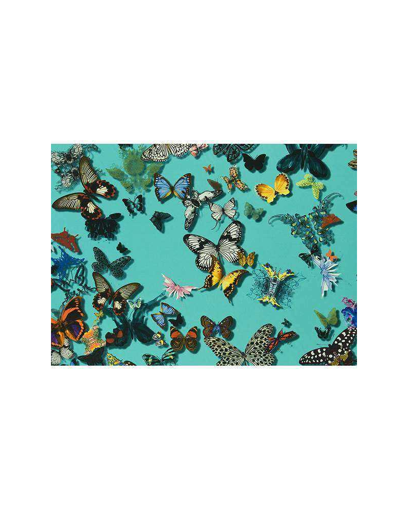 Tessuti FCL025-04 BUTTERFLY PARADE - LAGON CHRISTIAN LACROIX