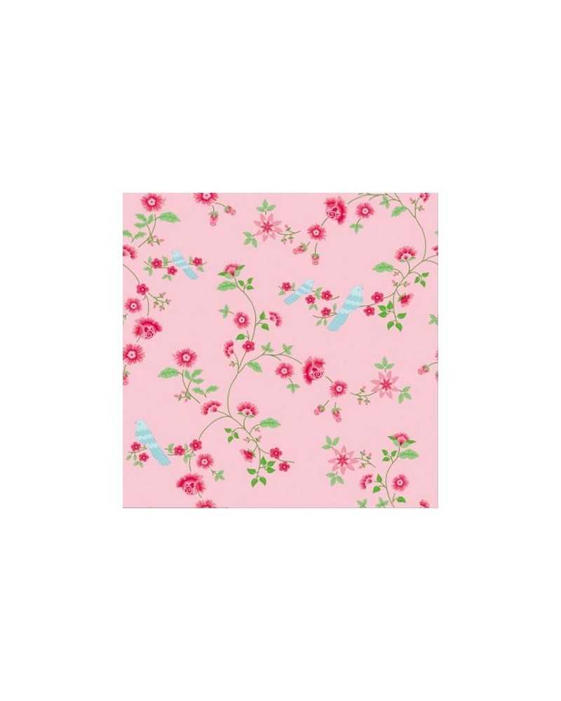 Papel de parede Bird Branches Pink 2000111 - COORDONNE Papel de parede Bird Branches Pink 2000111 - COORDONNE