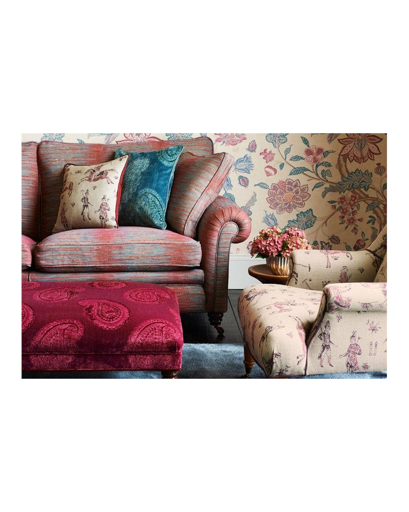 Tissus ZJAI331649-red old gold-chirala ZOFFANY