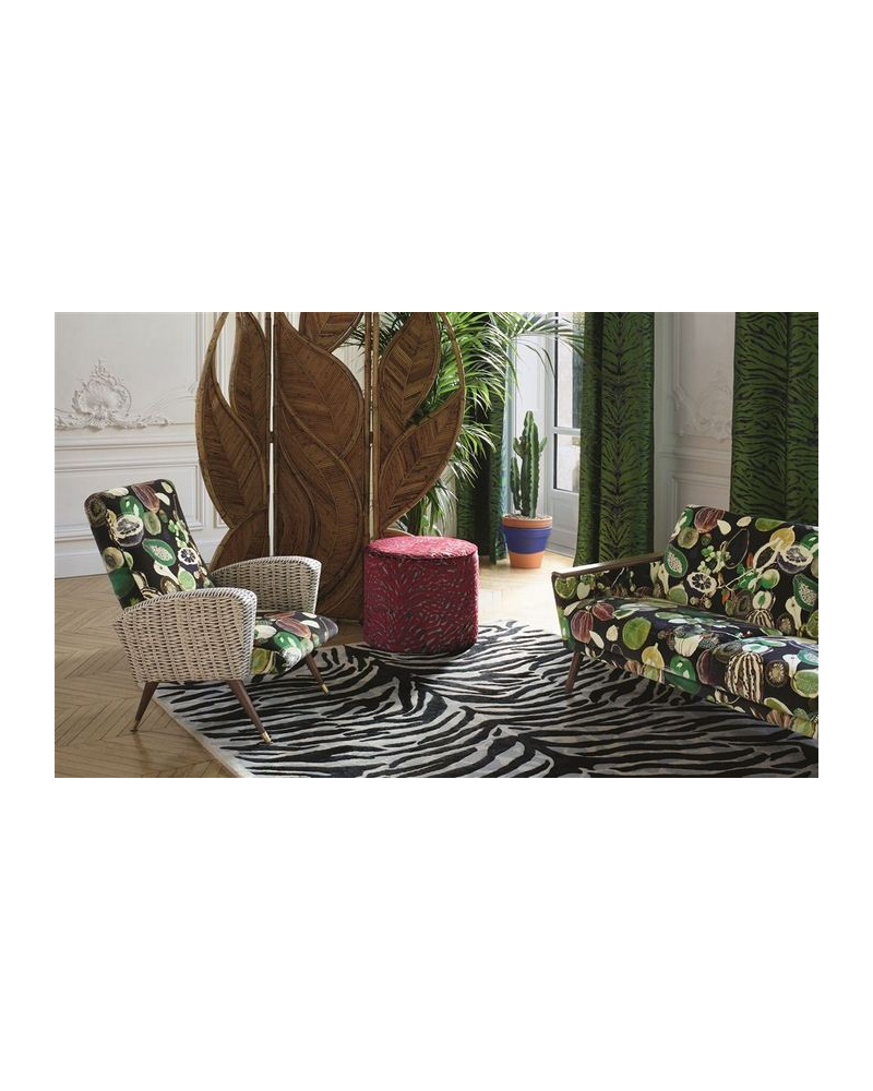 Dekostoff FCL2273-01 SOFT MANAOS - ONYX CHRISTIAN LACROIX