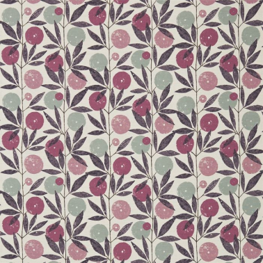 Dekostoff NFIK120360-blomma-heather damson stone SCION