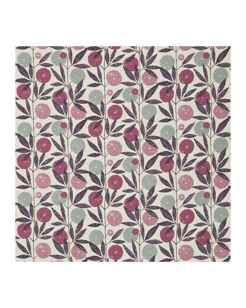 Dekostoff NFIK120360-blomma-heather damson stone SCION