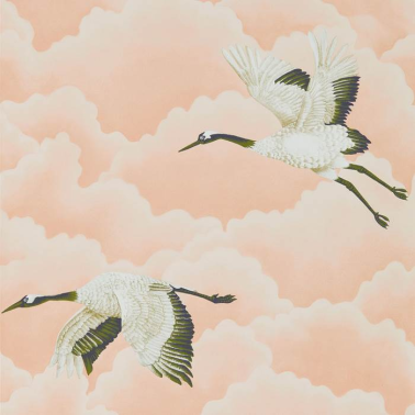 Tapete 111232-cranes in flight - Harlequin