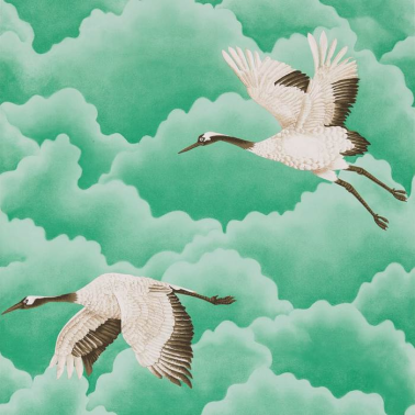 Tapete 111233-cranes in flight - Harlequin