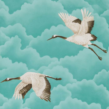 Tapete 111234-cranes in flight - Harlequin