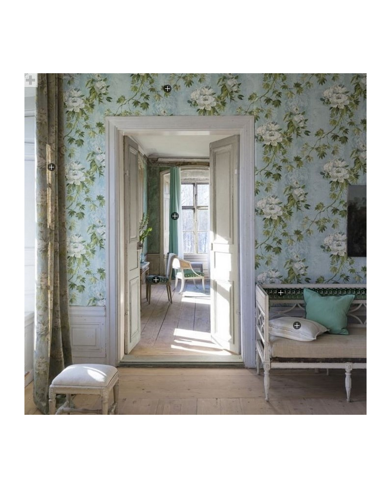 Carta da Parati PDG673-05 FLOREALE - STEEL - Designers Guild