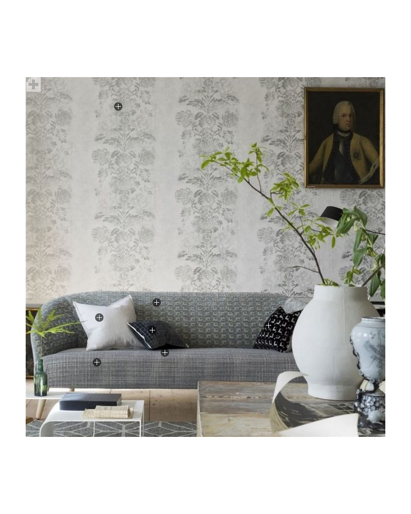 Carta da Parati PDG674-04 DAMASCO - SLATE - Designers Guild