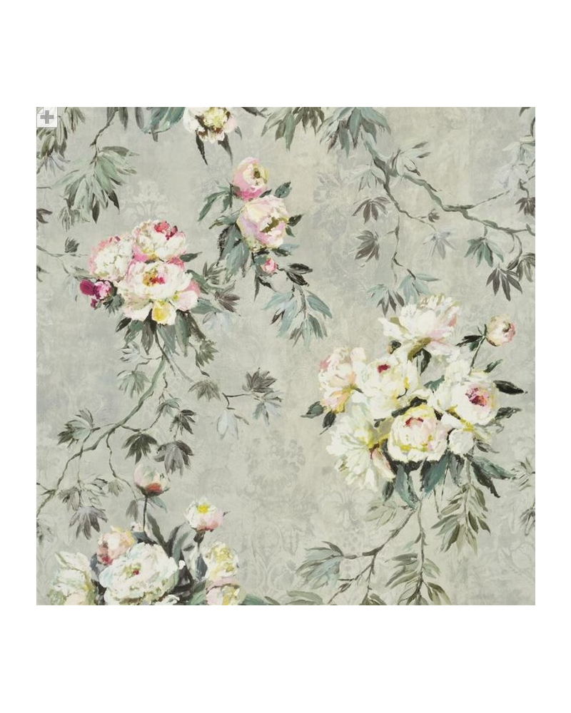 Fabric FDG2372_03 FLOREALE-GRANDE ZINC Designers Guild