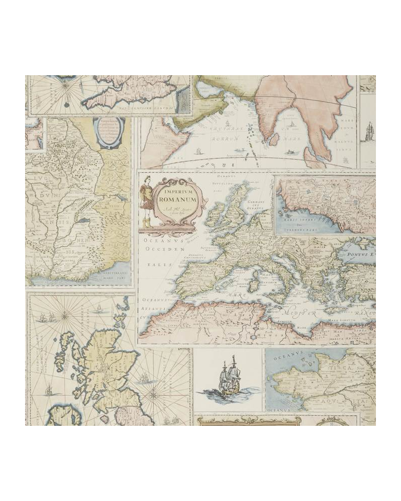 Wallpaper FG078_Y101 BOHEMIAN TRAVELS - MULBERRY Wallpaper FG078_Y101 BOHEMIAN TRAVELS - MULBERRY