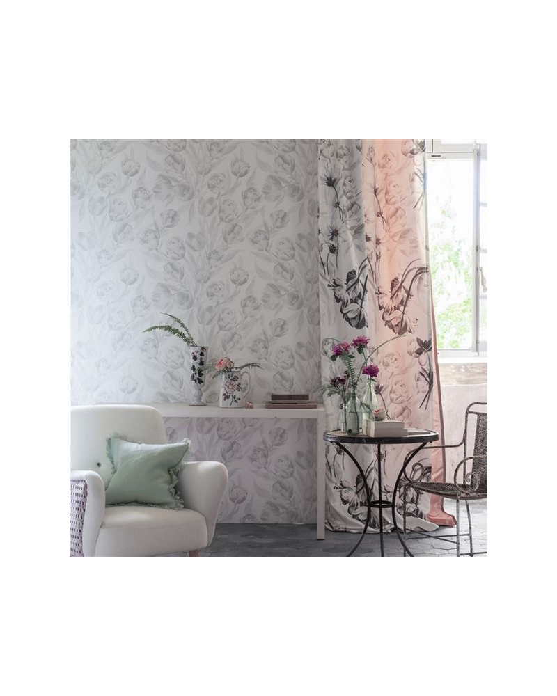 Papel de parede PDG685-06 FONTAINEBLEAU - SLATE - Designers Guild