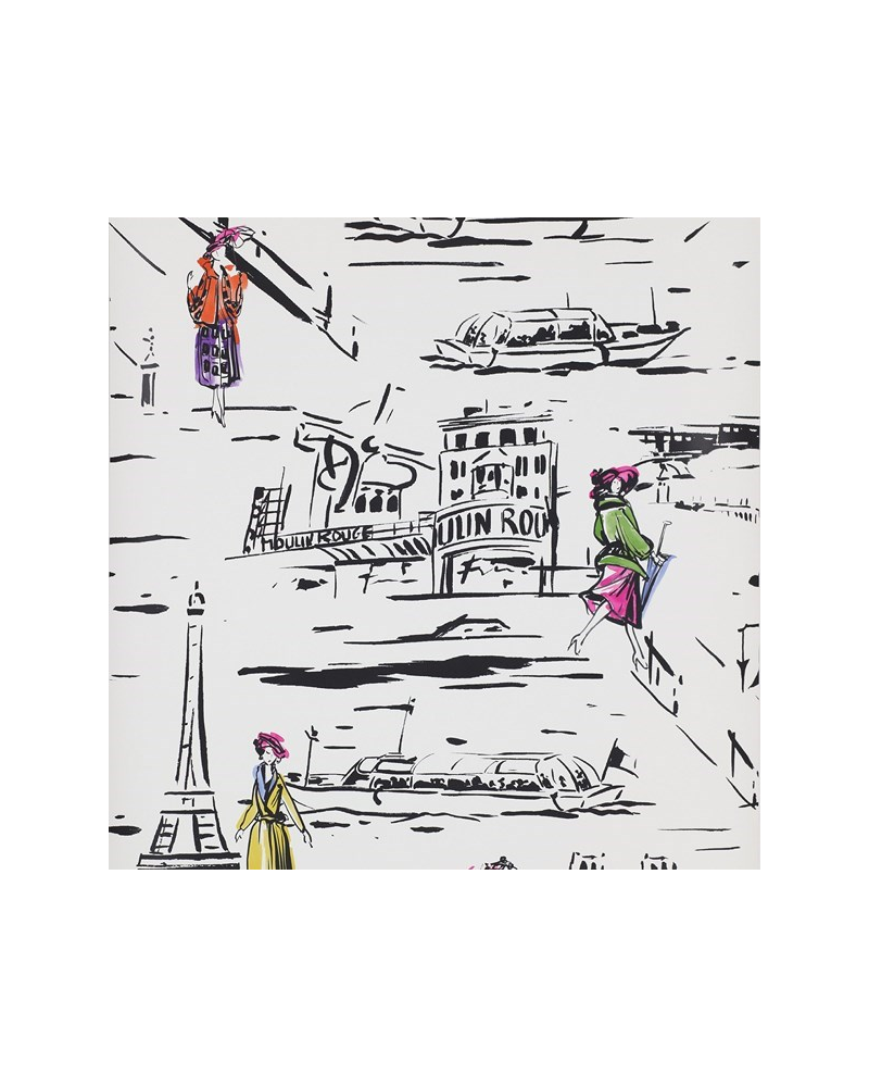 Carta da Parati La Parisienne 03083-01 Noir et Blanc - MANUEL CANOVAS