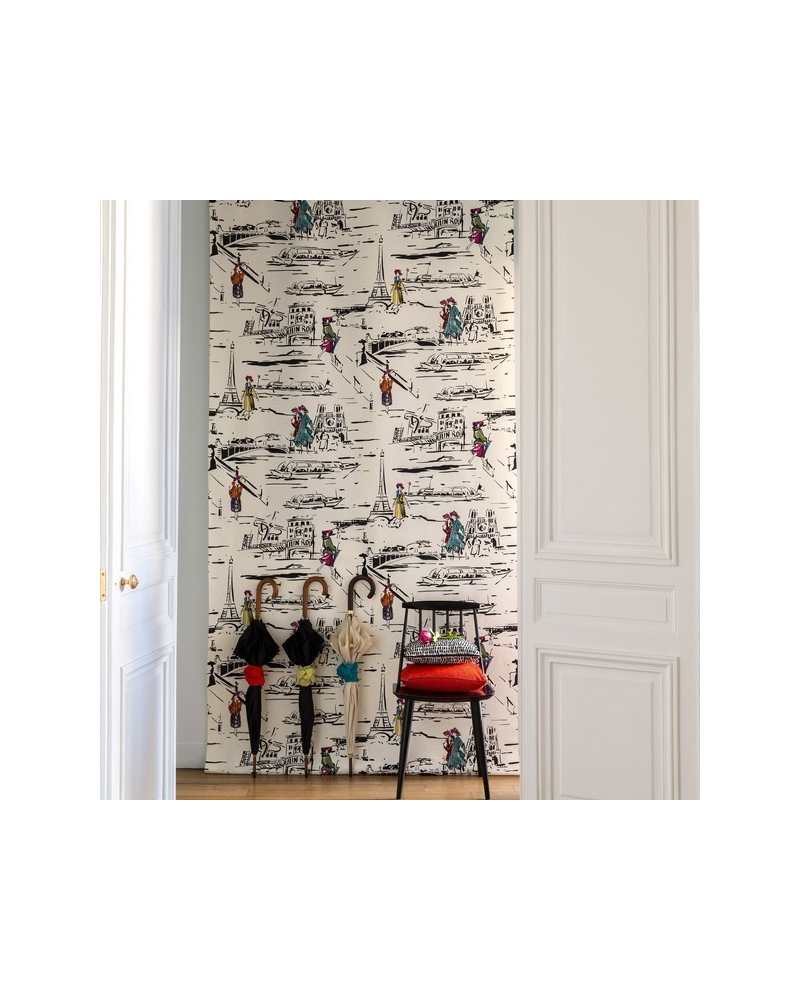 Carta da Parati La Parisienne 03083-01 Noir et Blanc - MANUEL CANOVAS