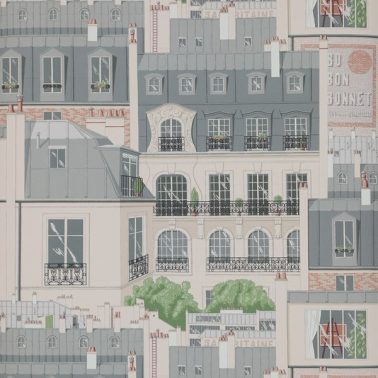 Tapete Les Toits de Paris 03082-02 Ardoise - MANUEL CANOVAS
