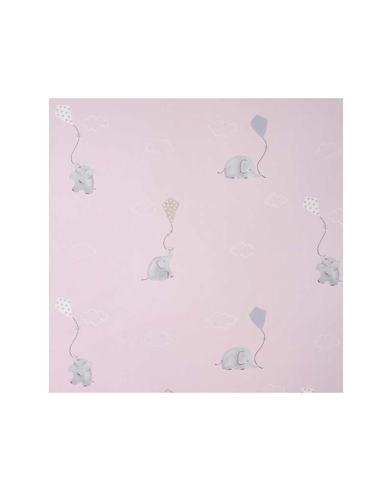 Tela MWS29984228 ELEPHANTS ROSE BEIGE Casadeco Tela MWS29984228 ELEPHANTS ROSE BEIGE Casadeco