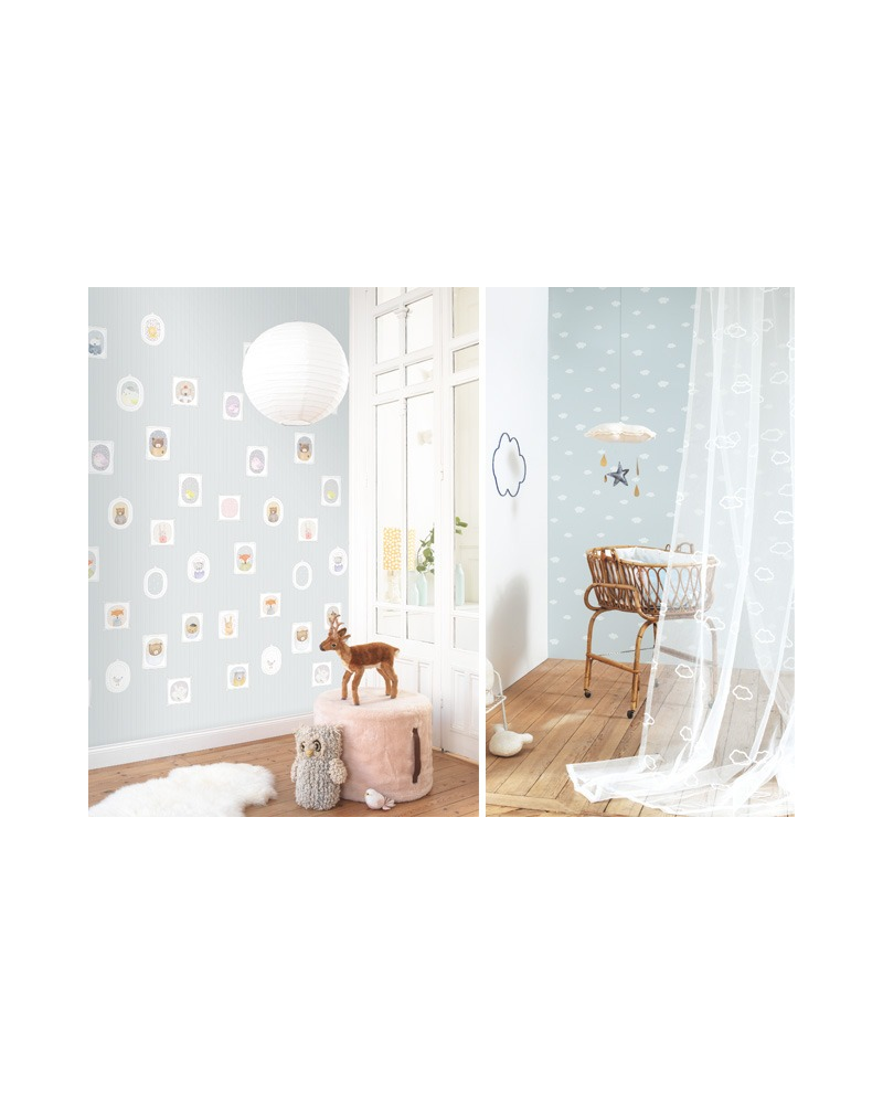 Papel Pintado MLW29756430 NUAGES BLEU - Casadeco