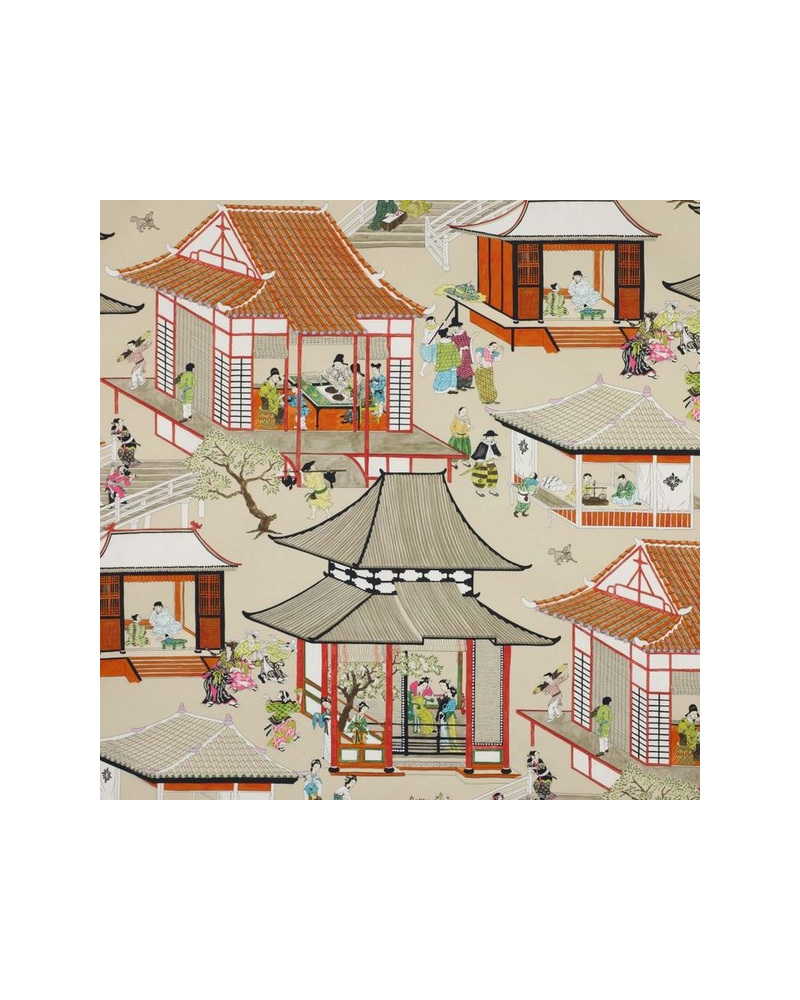 Tela 04805-01 MADAME BUTTERFLY ROUGE DE CHINE MANUEL CANOVAS