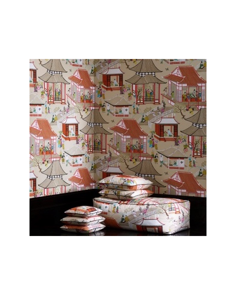 Tela 04805-01 MADAME BUTTERFLY ROUGE DE CHINE MANUEL CANOVAS
