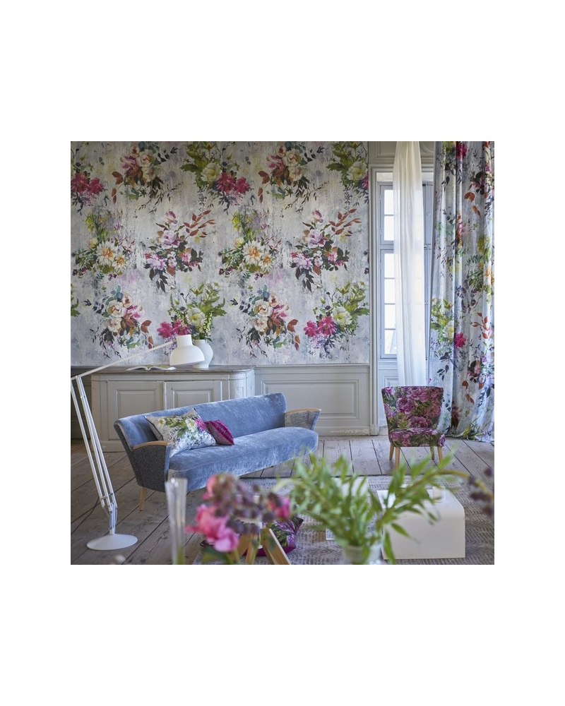Papel de parede PDG717-01 Aubriet Fuchsia - Designers Guild