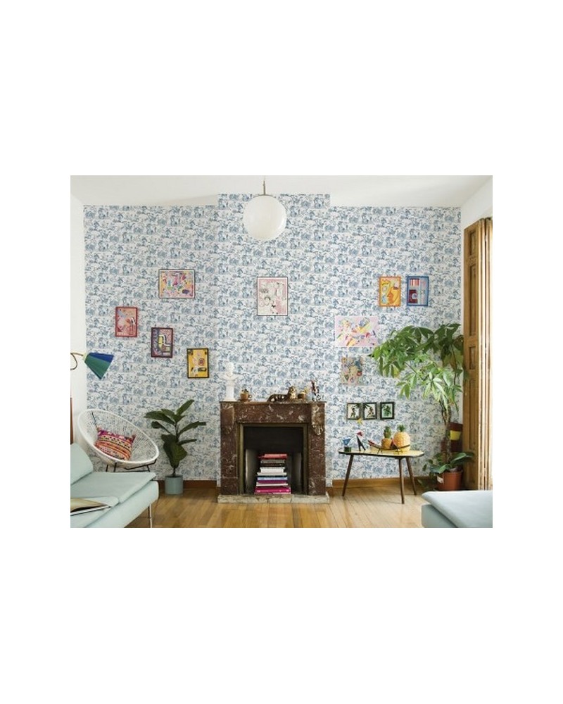 Papel Pintado 5900076 - TIPSY LOVE BLUE - COORDONNE