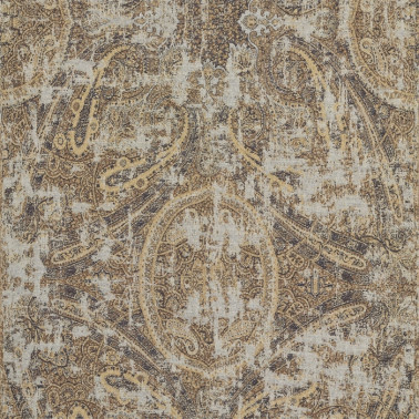 Tissus ZELS332803 ELSWICK PAISLEY Blue Umber ZOFFANY