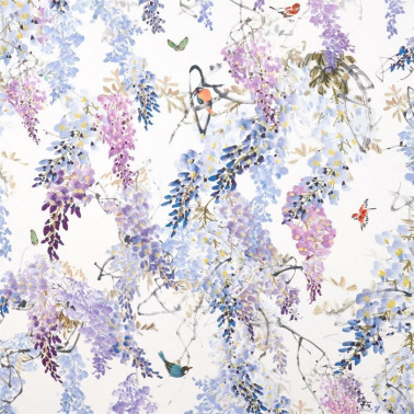 Dekostoff DWAP226286 WISTERIA FALLS Amethyst Sanderson