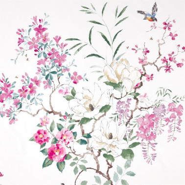 Dekostoff DWAP226292 MAGNOLIA & BLOSSOM Blossom-Leaf Sanderson