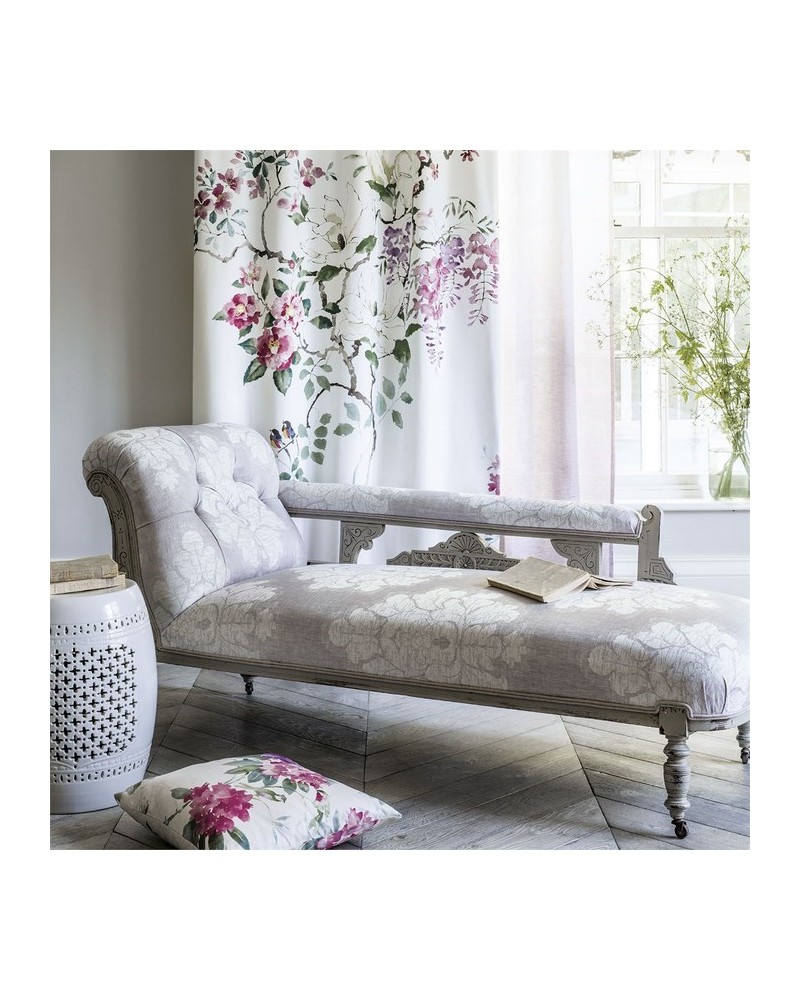 Tessuti DWAP226295 MAGNOLIA & BLOSSOM Coral-Silver Sanderson