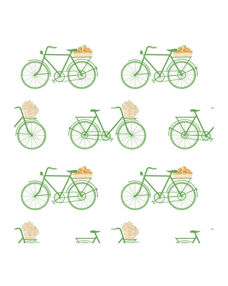 Wallpaper GDW-5435-002 Bicicletas Verde - GASTON Y DANIELA Wallpaper GDW-5435-002 Bicicletas Verde - GASTON Y DANIELA