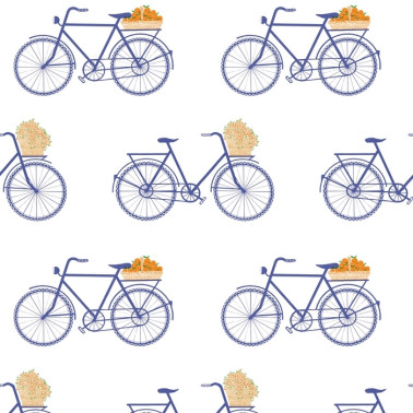 Papier peint GDW-5435-003 Bicicletas Azul - GASTON Y DANIELA