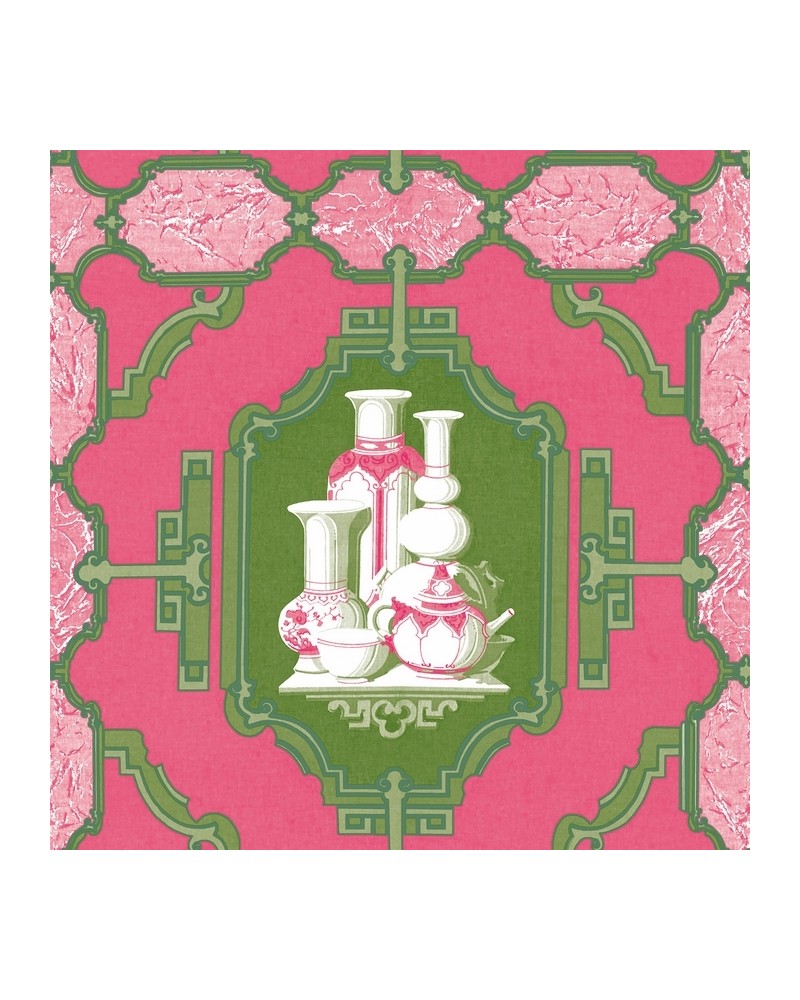 Papier peint GDW-5445-001 Porcelanas Frambuesa-Verde - GASTON Y DANIELA Papier peint GDW-5445-001 Porcelanas Frambuesa-Verde - GASTON Y DANIELA