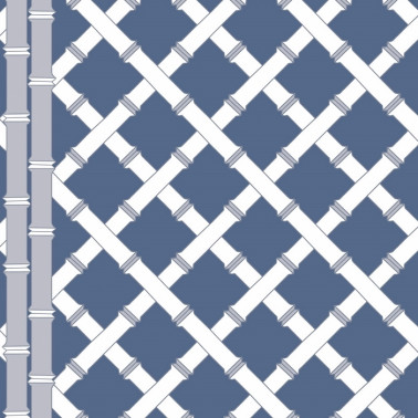 Papel de parede GDW-5455-004 Trellsi Azul-Blanco - GASTON Y DANIELA