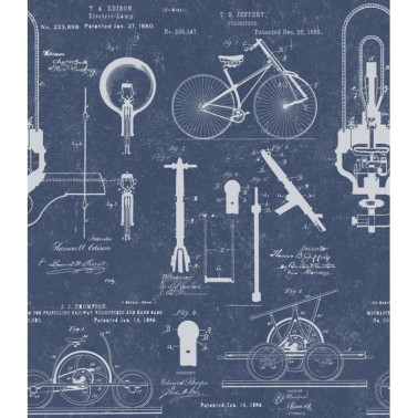 Papel de parede PATENTS BLUE WP20050 - MIND THE GAP