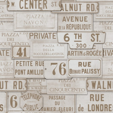 Papel de parede VITAGE SIGNS WP20036 - MIND THE GAP
