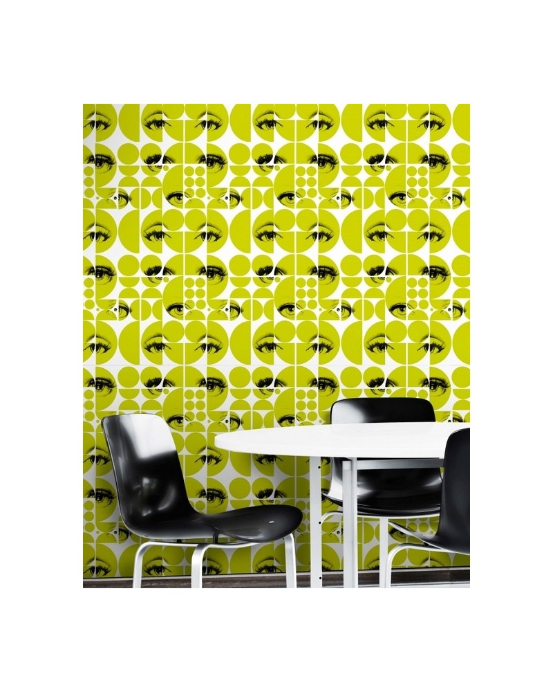 Papel de parede EYES AND CIRCLES GREEN WP20085 - MIND THE GAP