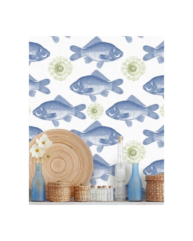 Carta da Parati FISH BLUE WP20009 - MIND THE GAP