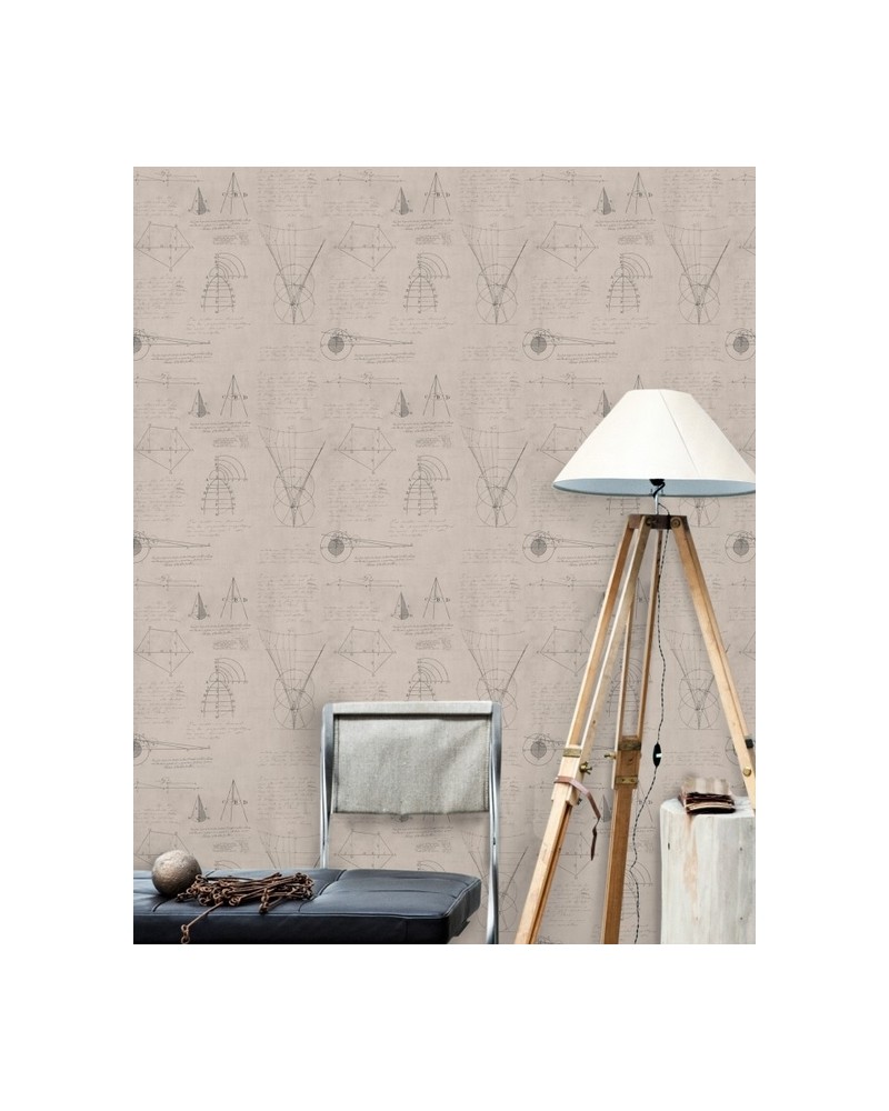 Papel Pintado NEWTON GEOMETRY TAUPE WP20047 - MIND THE GAP