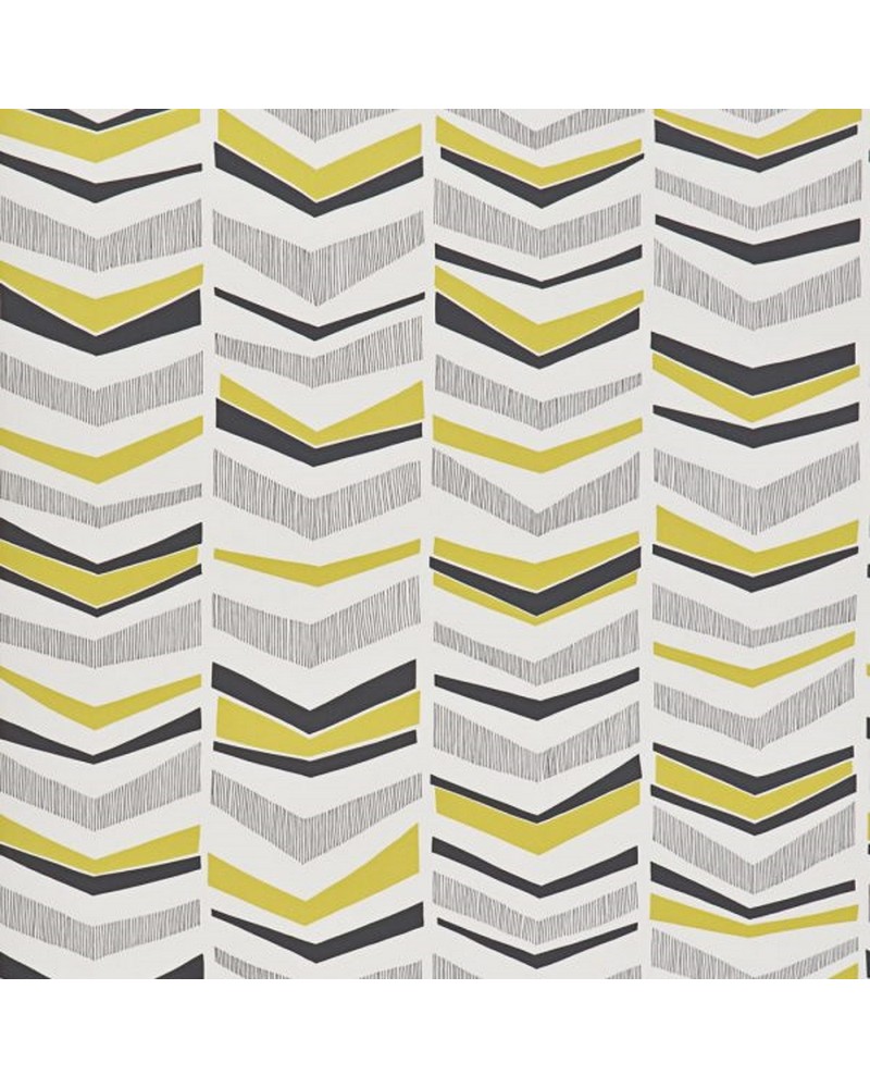 Papier peint MISP1107 CHEVRON MUSTARD FLOWER - MISSPRINT Papier peint MISP1107 CHEVRON MUSTARD FLOWER - MISSPRINT