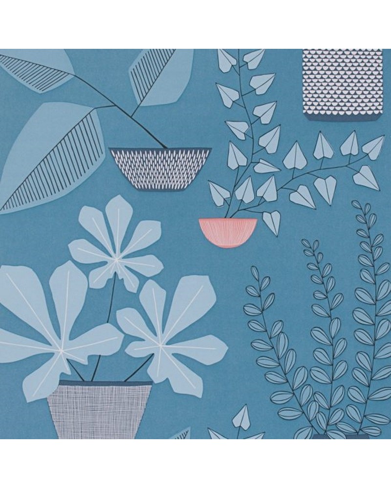 Tapete MISP1175 HOUSE PLANTS BLUE ROOM - MISSPRINT Tapete MISP1175 HOUSE PLANTS BLUE ROOM - MISSPRINT