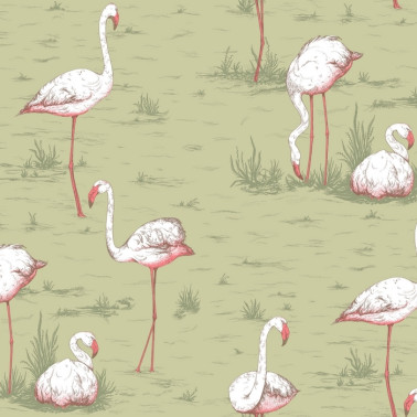 Papel Pintado 112-11038 FLAMINGOS - COLE and SON