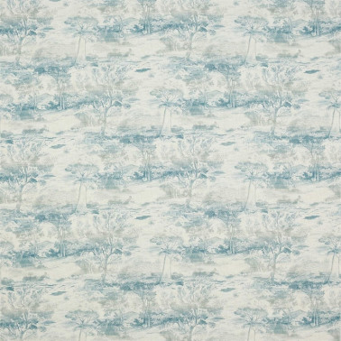 Tecido J924F-06 EDEN Aqua JANE CHURCHILL