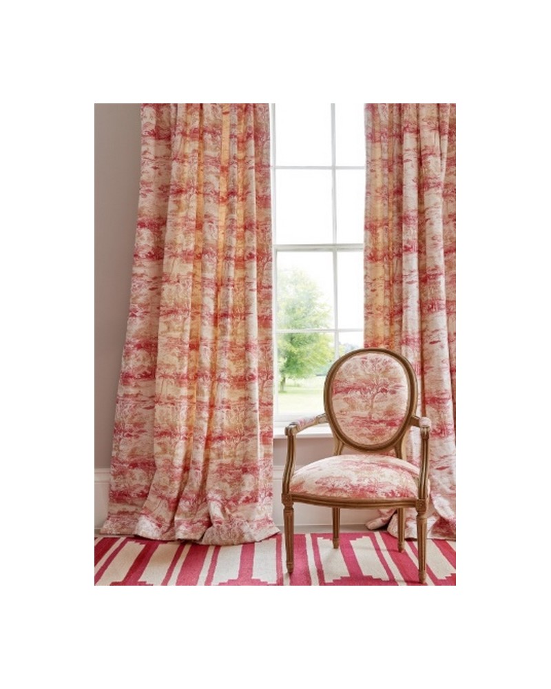 Tecido J924F-01 EDEN Red JANE CHURCHILL