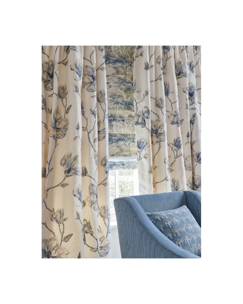 Fabric J924F-06 EDEN Aqua JANE CHURCHILL