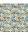 Tissus HGEO120683 RHYTHM Teal Linden Charcoal Harlequin