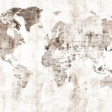 Papier peint 6500106 NEWSPAPER MAP SEPIA - COORDONNE