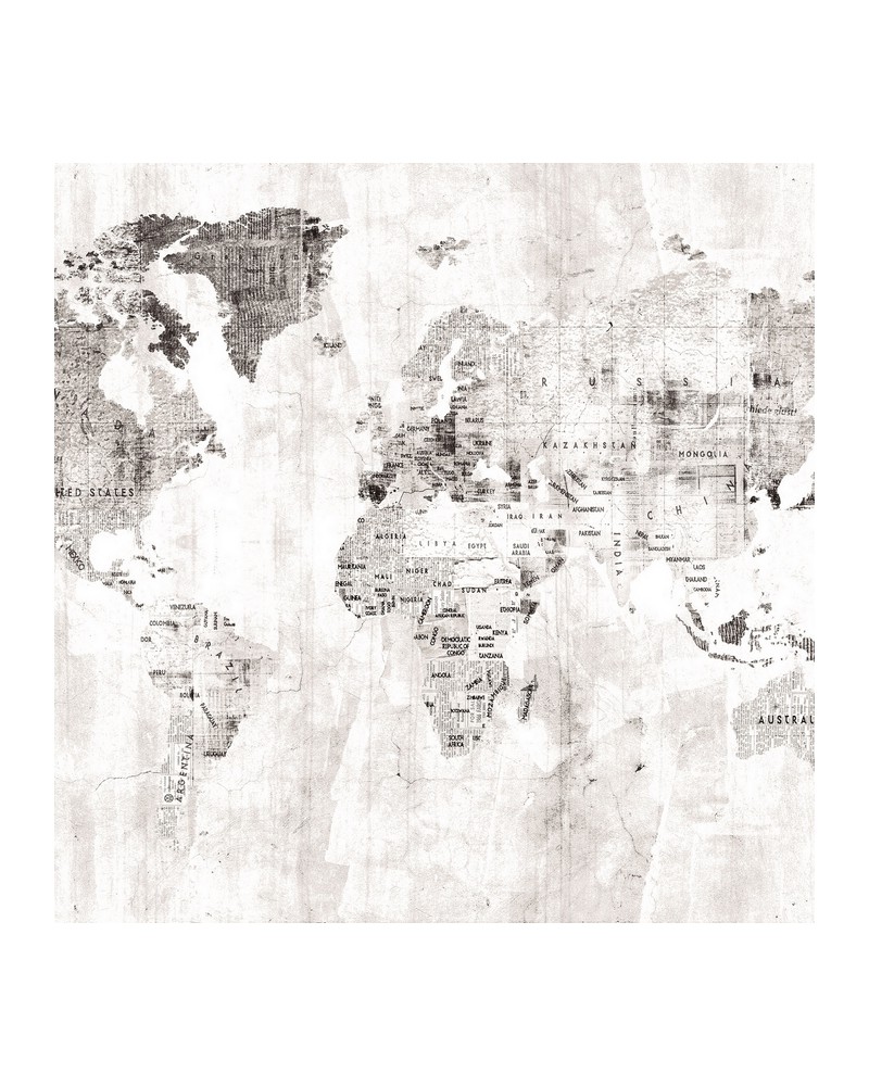 Papel de parede 6500107 NEWSPAPER MAP WHITE - COORDONNE Papel de parede 6500107 NEWSPAPER MAP WHITE - COORDONNE