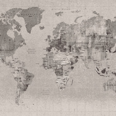 Papel de parede 6500108 NEWSPAPER MAP BLACK - COORDONNE