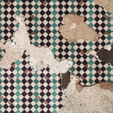 Papel Pintado 6500311 TILES BROKEN WALL TURQUOISE - COORDONNE