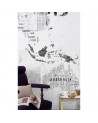 Papel de parede 6500107 NEWSPAPER MAP WHITE - COORDONNE