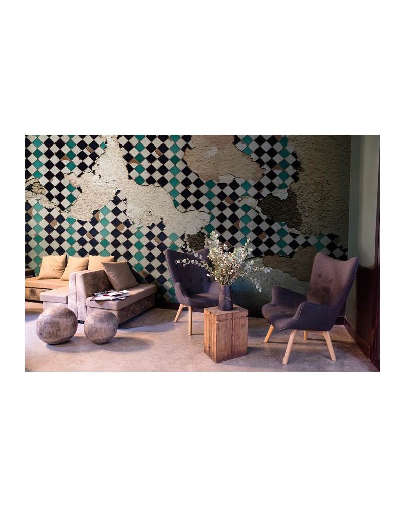 Tapete 6500311 TILES BROKEN WALL TURQUOISE - COORDONNE